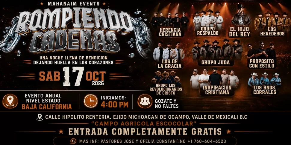 Rompiendo Cadenas, Mexicali 2026 en Mexicali — boletos y fecha